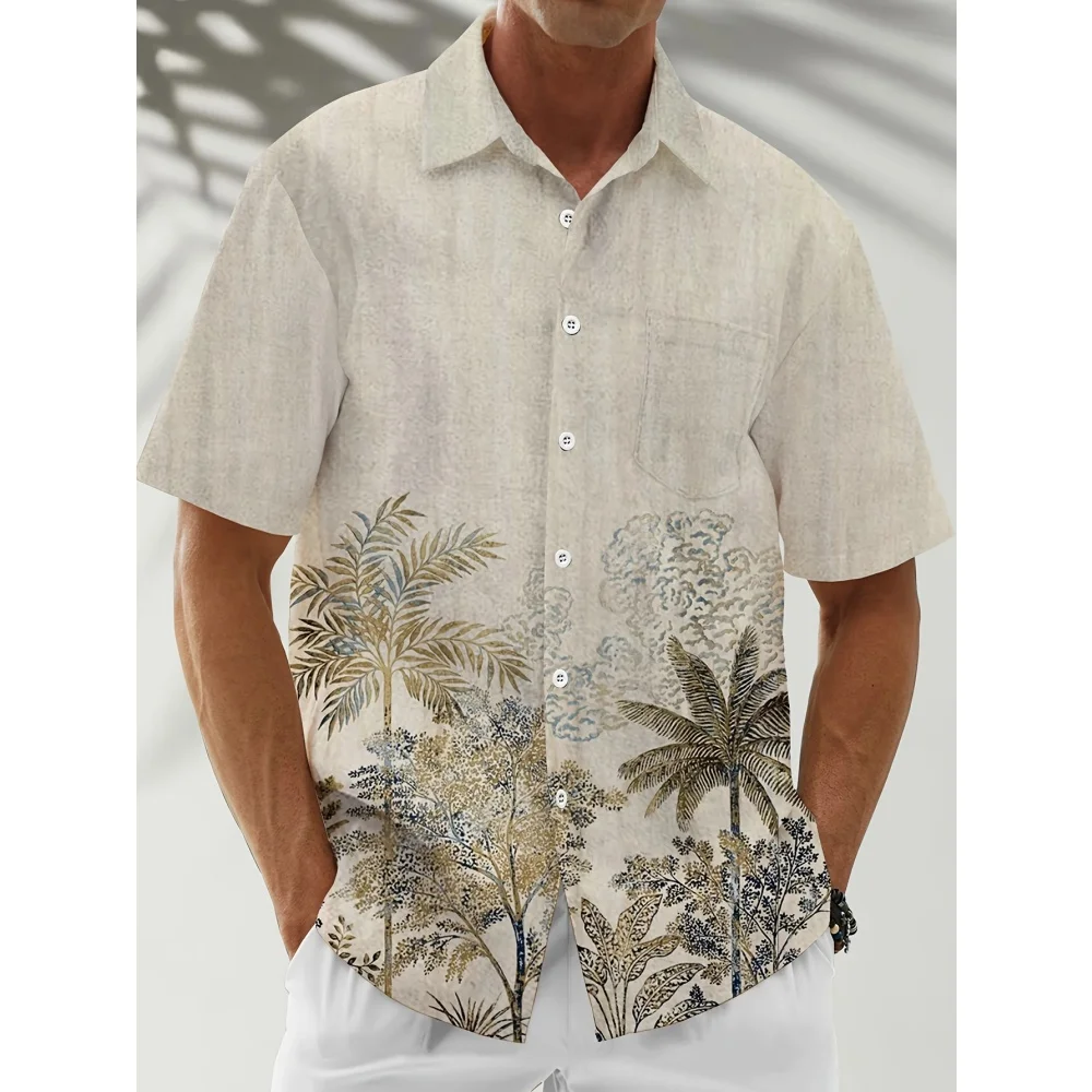

Men's Tropical Hawaiian Style Shirt 3D Print Casual Short Sleeve Button down Shirts Summer Beach Vacation Summer Leisure Tops
