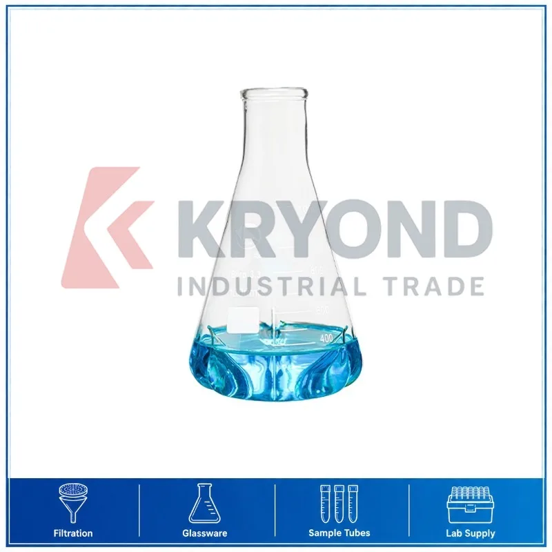 Baffled Erlenmeyer Flask High Borosilicate Glass 250mL 300mL 500mL 1000mL Laboratory Culture Vessel Research Series Model Design
