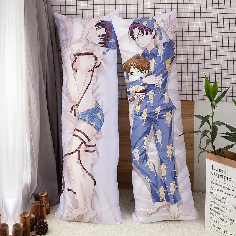 

az15Аниме «Атака Титанов» Levi Ackerman Body Survey Corps наволочка Dakimakura пледы подушка двусторонняя наволочка