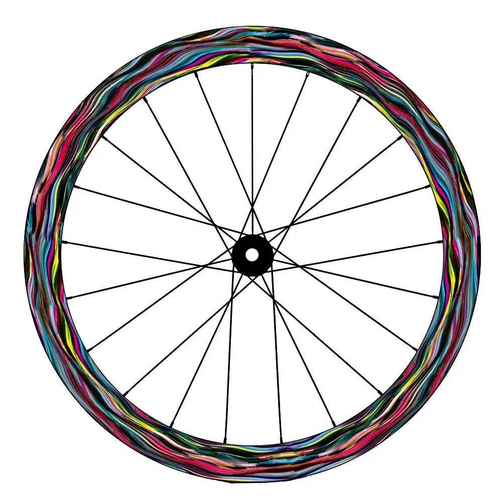 Bicycle Stickers MTB Road Bike Wheelset Sticker Laser Cycling Waterproof Decorative Film Bicycle Rim Decals Bike Accessories