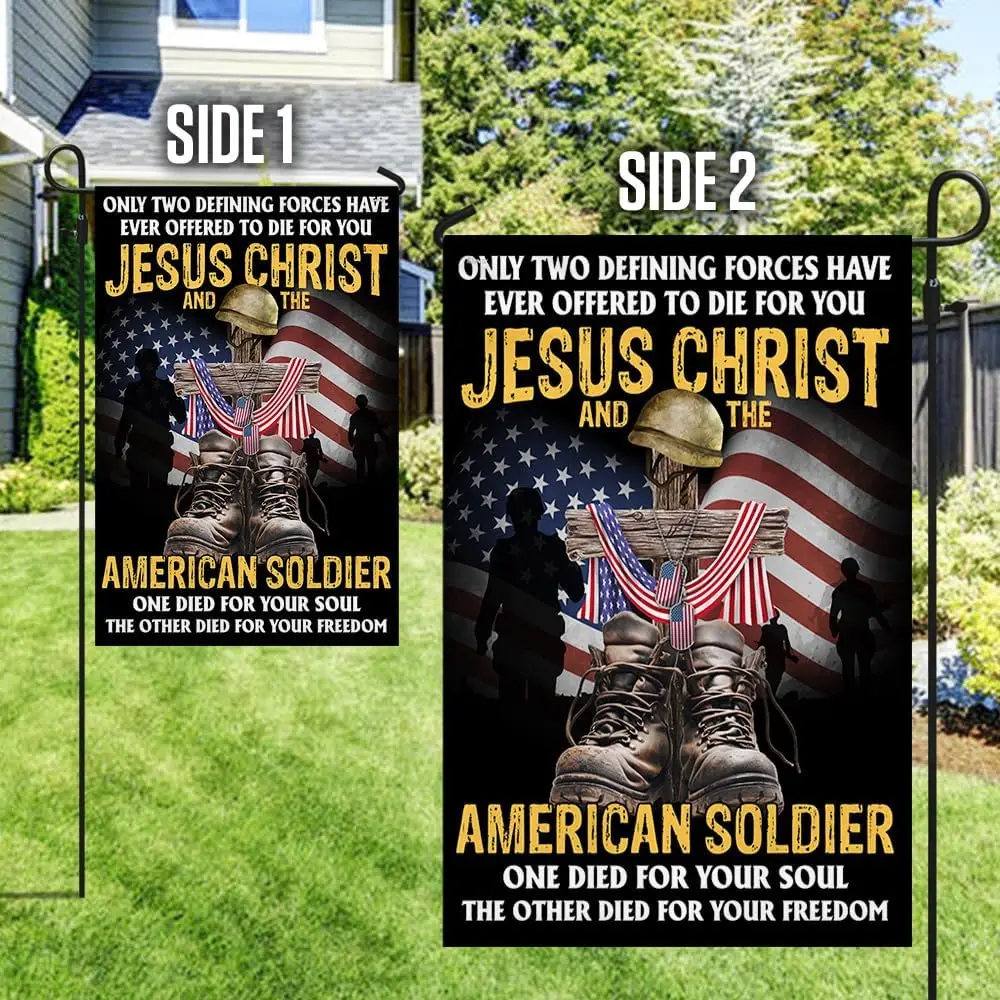 FLAGWIX American Army Veteran Flag - USA Premium Polyester American Garden Flag 12x18 - Patriotic 4th of July Memorial Day V uui