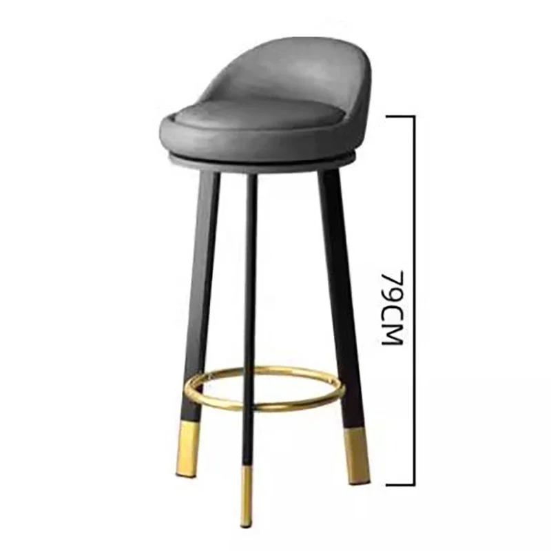 Nordic Modern Bar Stool Comfortable Minimalist Portable High Tripod Chair European Retro Sillas Para Barra De Cocina Furniture