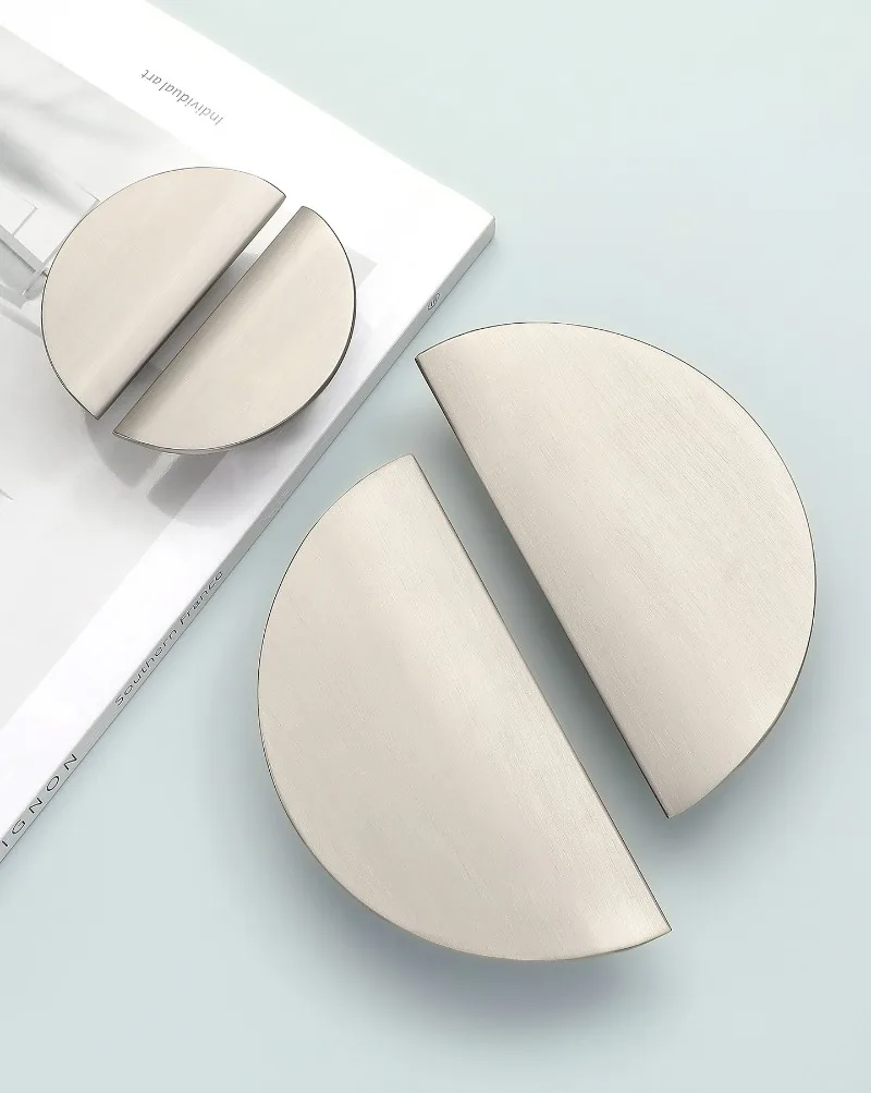 Half Round Drawer Cabinet Handle, Simple Entrance Cabinet, Bookshelf, Wardrobe, Wine Cabinet, Bathroom Door Cabinet, Door Handle