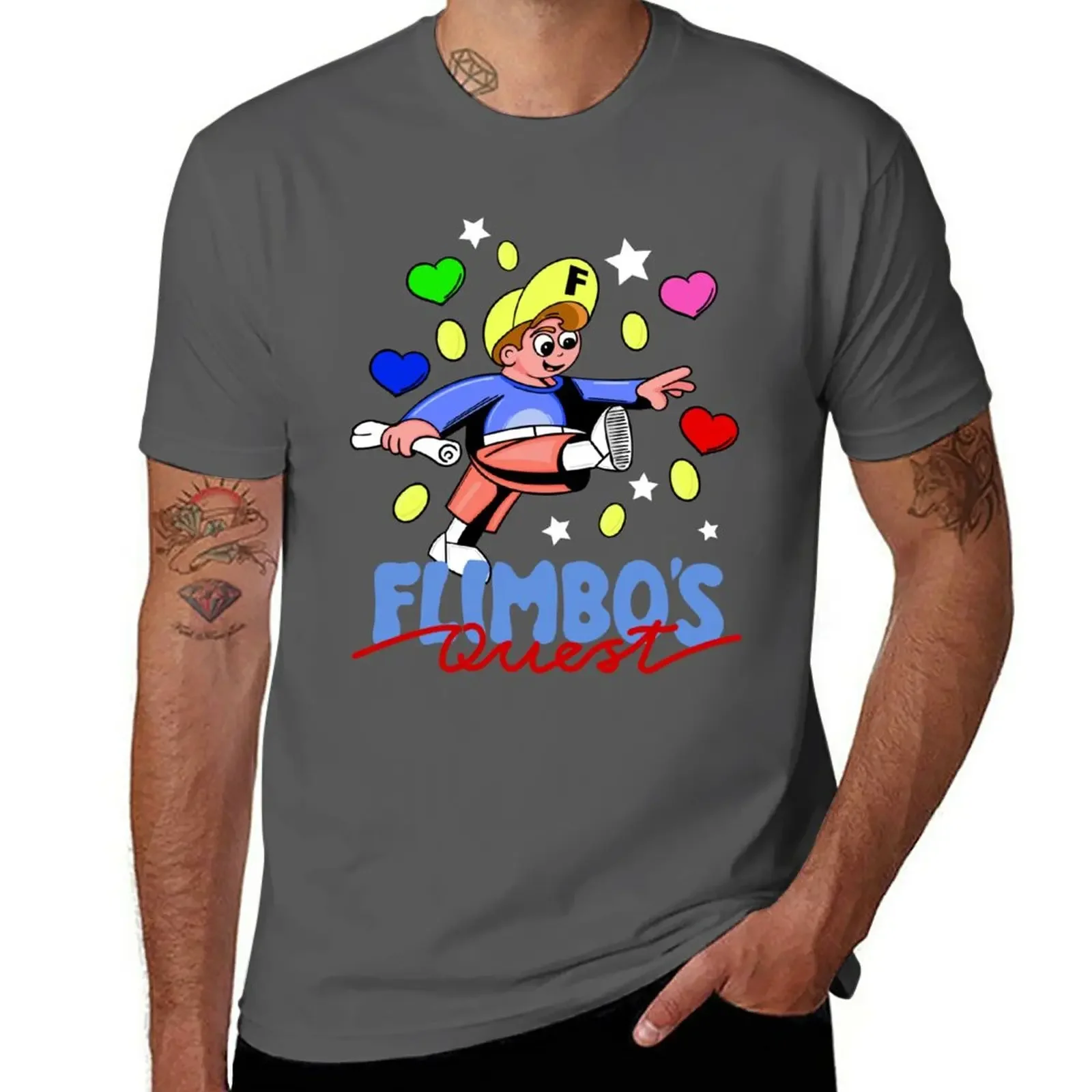 

C64 Flimbos Quest T-Shirt tees graphics summer top t shirts men