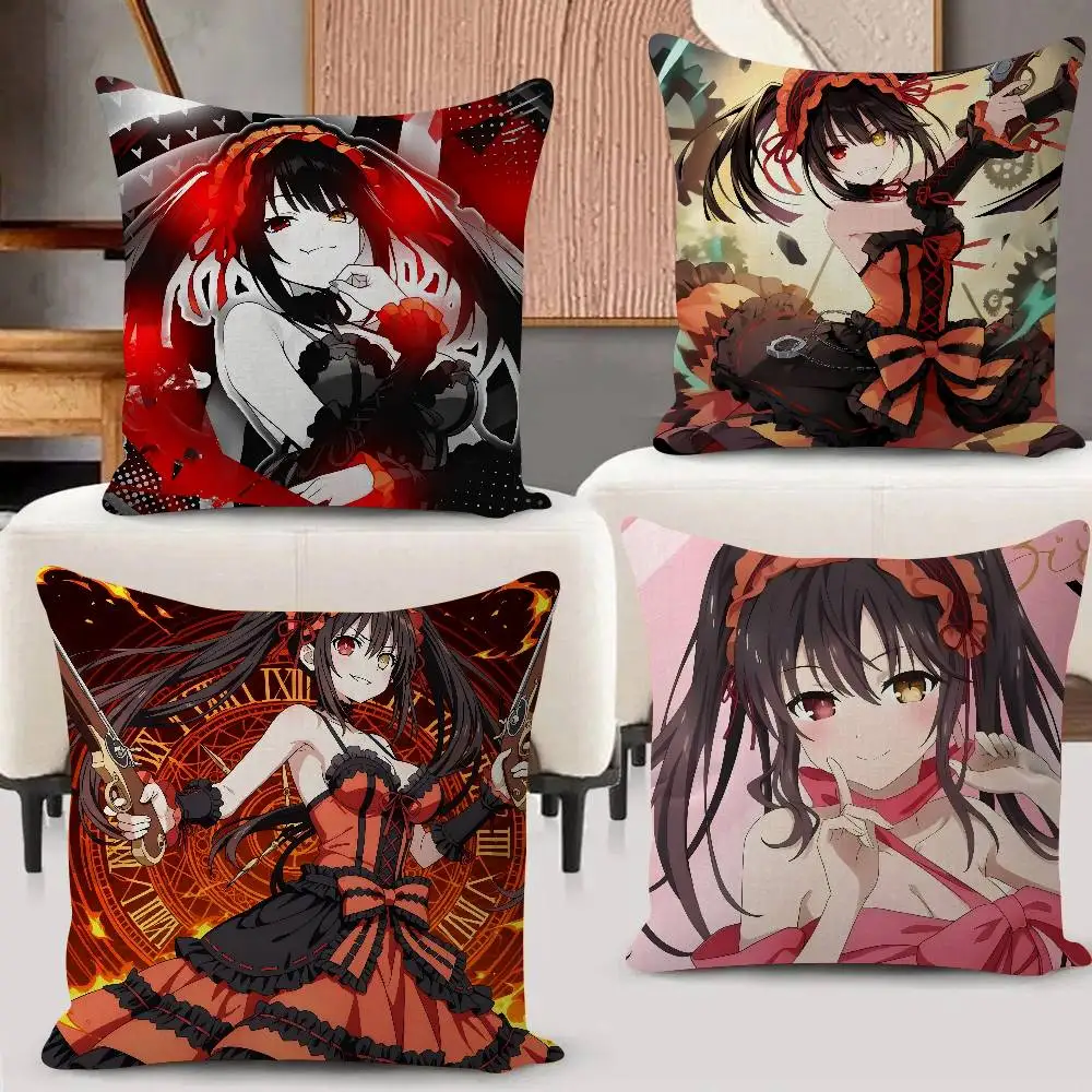 Anime DATE A LIVE Cushion Cover Car Throw Pillow Case For Sofa Car Christmas Gift