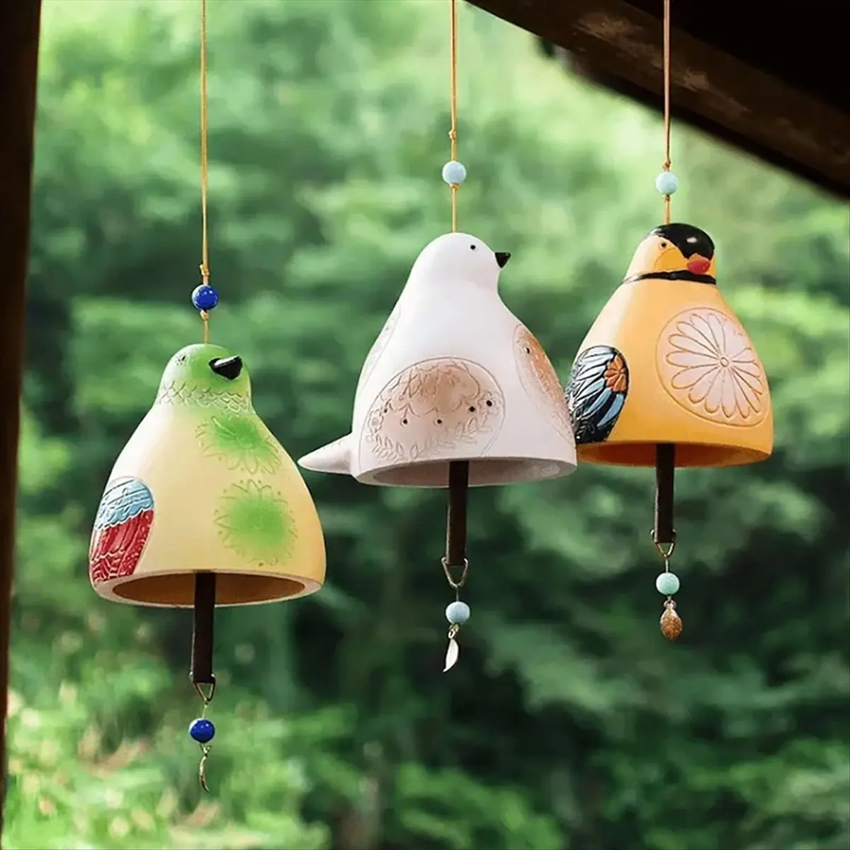 A56X Bird Song Bell Garden Decoration Bird Song Bell Wind Chime Music Hanging Wind Chimes Chimes Bird Song Hanging Bell,D