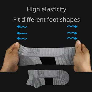 3 Paar Sportsocken von Frauen von Männern Kurzlauf -Socken Performance -Knöchel Performance Kissen resistent gegen Anti -Lsigen -Casual Socken. 6 Hauptverkäufe Frauenbaumwolle Hälfte - №6