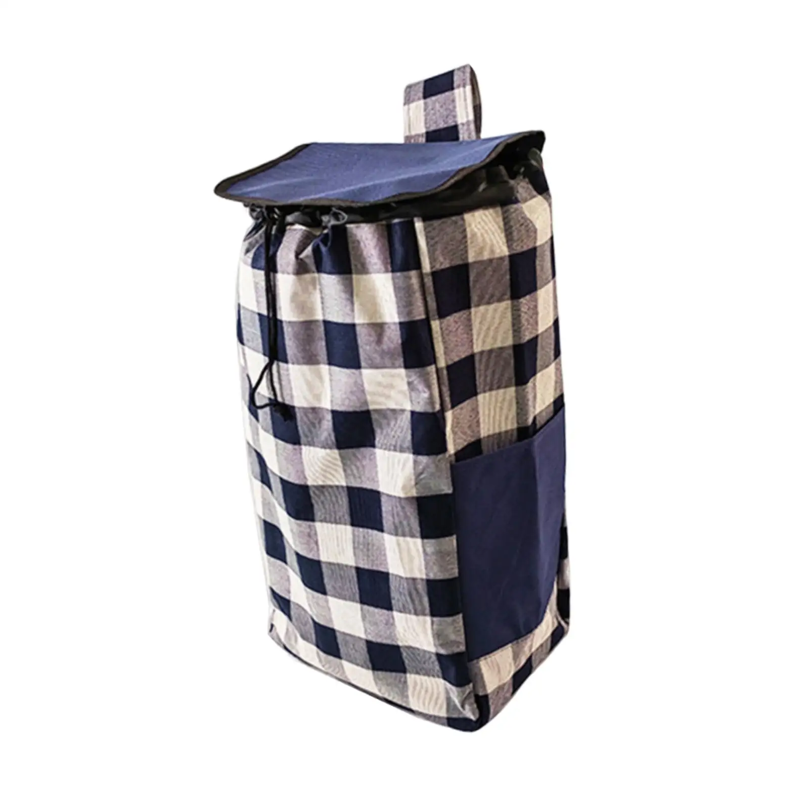 Oxford Cloth Shopping Bag Grocery Cart Pocket Trendy Wear Resistant Trolley Bag Grocery Cart Bag for Outside Utility Cart
