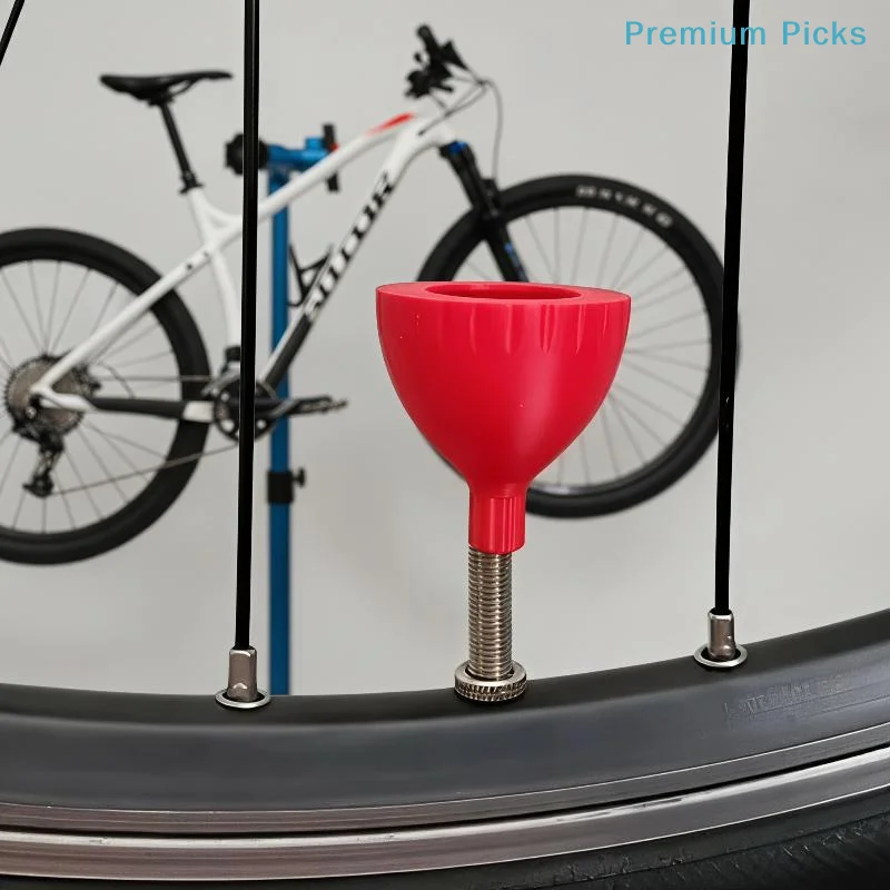 portableTire Sealant Funnel with Universal Valve Stem Adapter Lightweight Practical Tool for Outdoor Bike Tire Emergency Repair