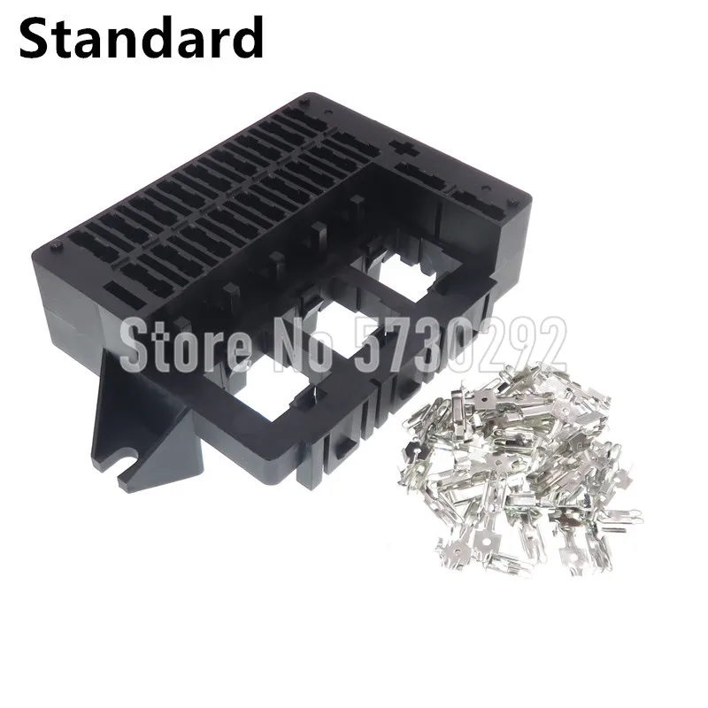 

20P Medium Blade Fuse Holder For Automobile Car Truck Trailer Middle Fuse Block Auto Multi-way Fuse Box