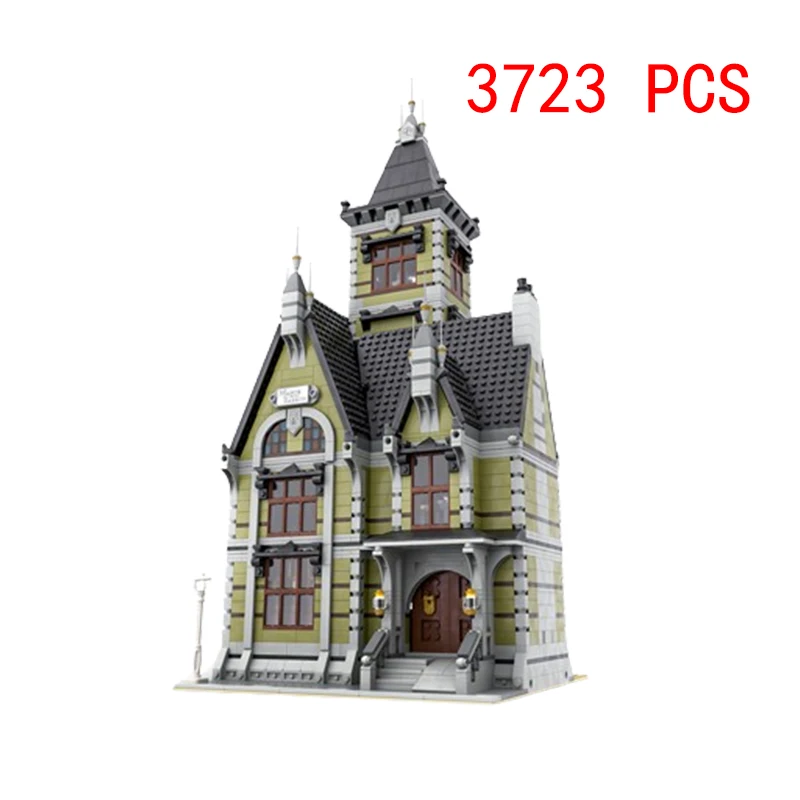 Spot small particle assembly MOC-47479 modular street view building old house 3723pcs modello puzzle per bambini giocattoli fai da te