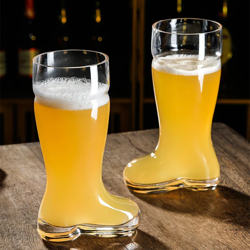 大容量のビールグラスのブーツ、パーソナライズされた靴のマグカップ、ジュースカクテルウイスキーと水ジョッキ