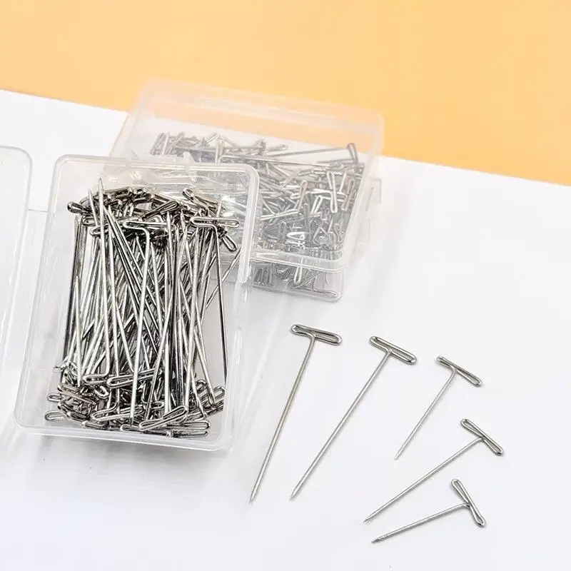 DIY Wig Securing Pins, T-shaped Pins, Suitable For Knitting, Wigs, Sewing And Office Wall Decoration - 50-piece Pack