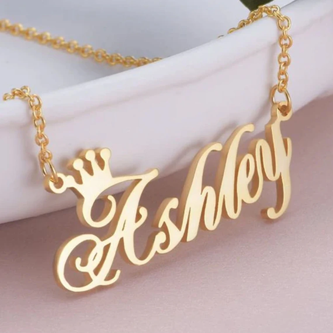 Szokás Elnevez Nyakdísz personalised 18 K Arany plated Medál necklaces számára Nők Y2K Adomány Kellemetlenség Lepke Rozsdaálló Acél ékszer