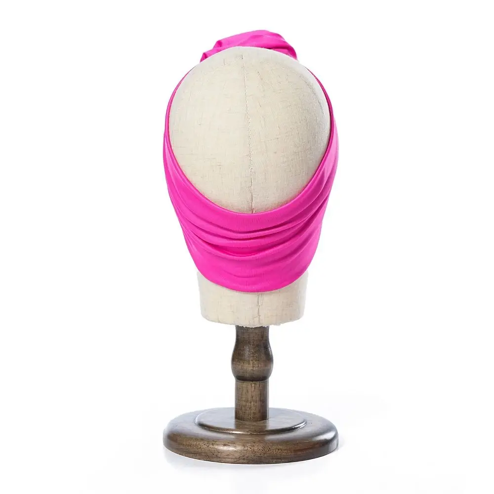 ดิบผ้าไหม Big Rose ดอกไม้ Hairband ยืดหยุ่นน้ําหนักเบาแอฟริกันผู้หญิง Turban Wrap Breathable แอฟริกัน Turban หมวกผู้หญิงและเด็กผู้หญิง