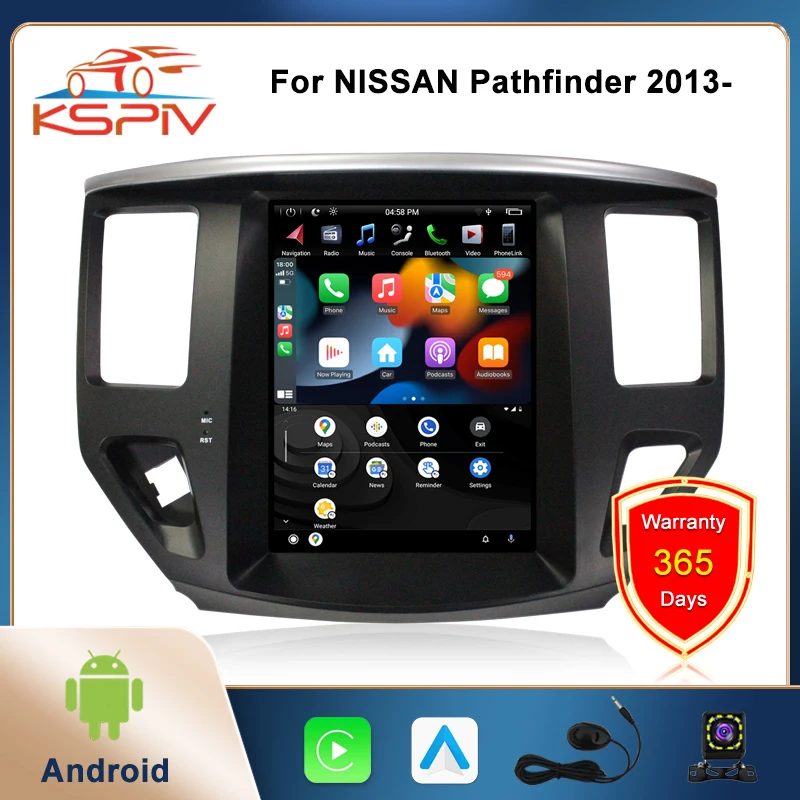 

Android 10.4 inch Tesla Screen Car Stereo Carplay for NISSAN Pathfinder 2013- GPS Navigation Multimedia Player Stereo head unit