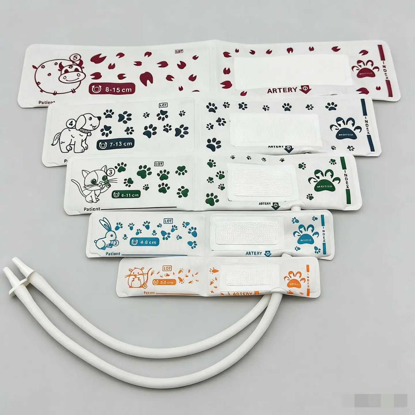 Pet Disposable Cuff Veterinary Blood Pressure Measurement Cuff PVC Hose Fittings