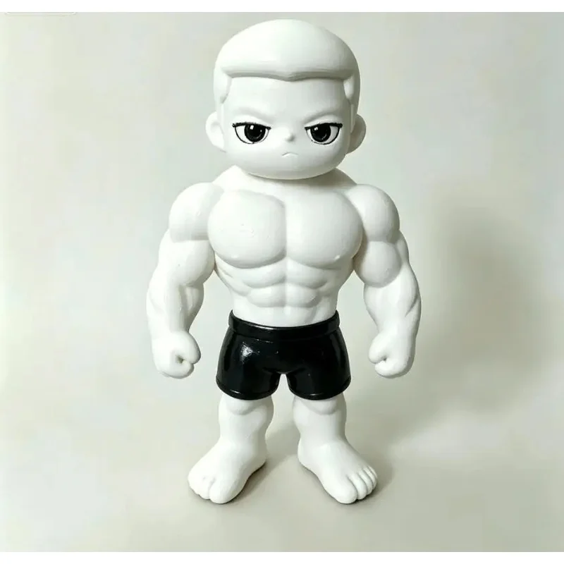 Q-Style Muscular Fitness Man 3D Printed Figurine, 16cm In Size, DIY Painting, Desktop Trendy Display Item
