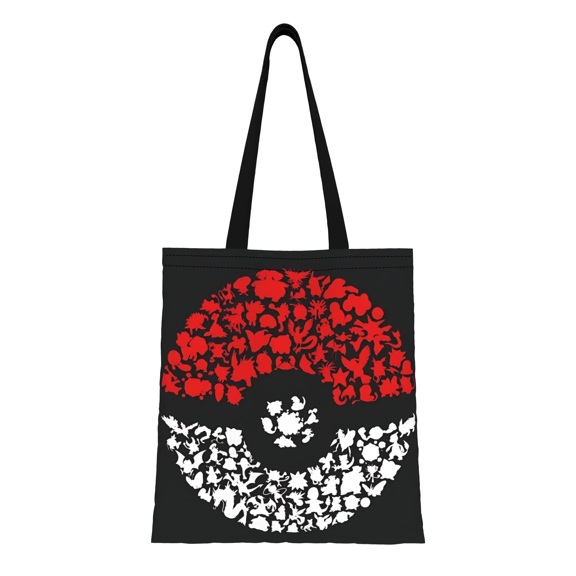 

1PC back to school Large Capacity POKEMON LOGO funko Canvas Tote Bag Foldable Chic Pattern Gifts