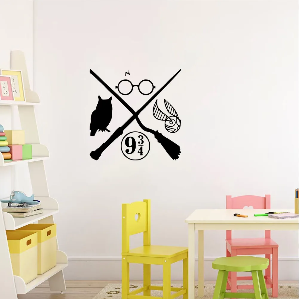 Magic Harry Sticker For Wall Decor Vinyl Wallpaper Home Decor Muggles Waterproof Wall Decal