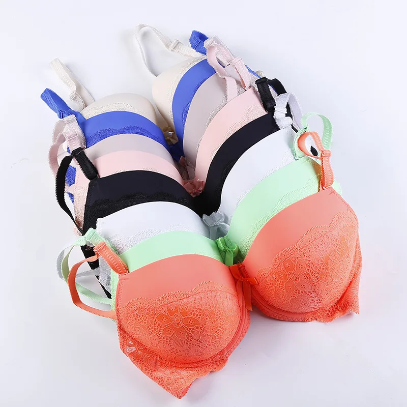 Sexy lace push up solid cup C D DD E bra for charming women big bust 80 85 90 95 100 105 secret young girl bra,brand lingerie B6