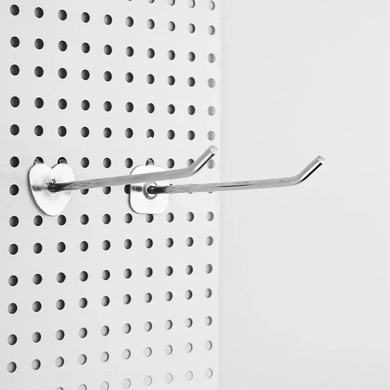 50Pcs Single Peg Shop Pegboard Hook Supermarket Shelf Display Hanger Garage Home Kitchen Storage Rack Perforated Tools Hooks