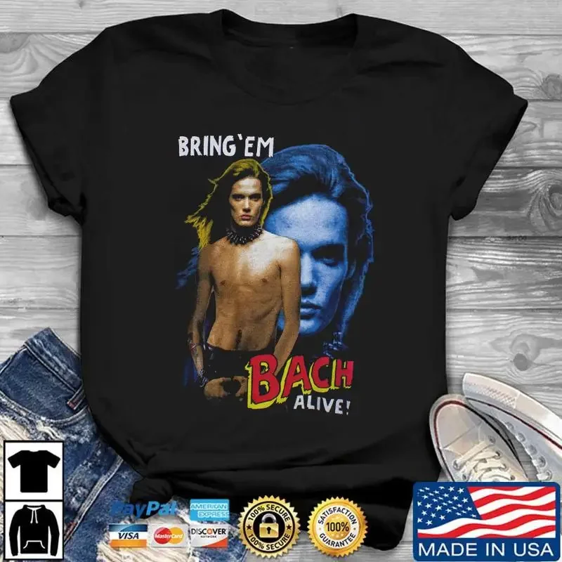Sebastian Bach Bring Em Alive T-shirt noir unisexe S 234Xl One Sides