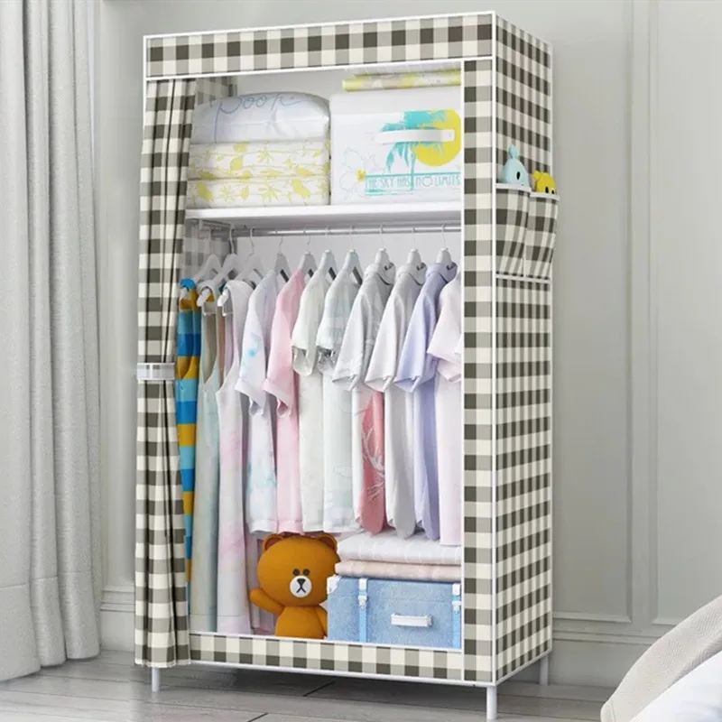 Armoire pliante en tissu Non tissé 70x45x150, anti-poussière, armoire de rangement pour vêtements, Simple et polyvalente pour chambre à coucher