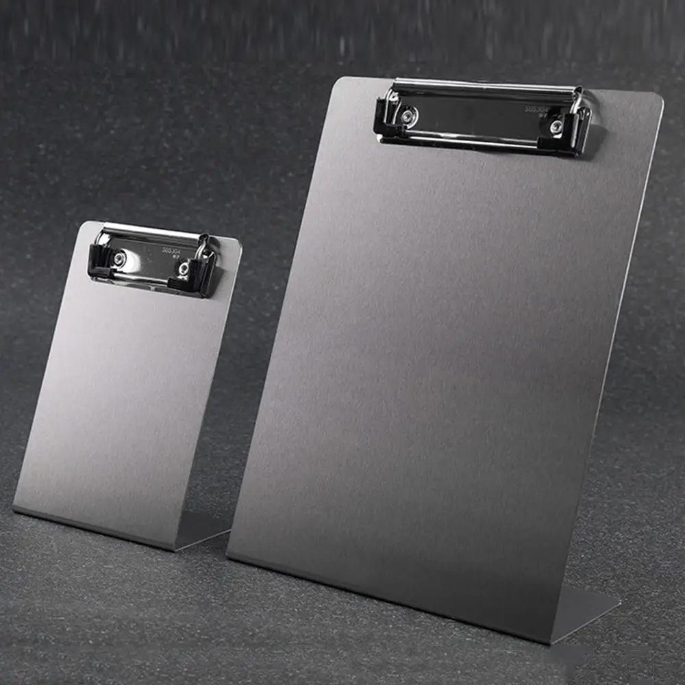 Stainless Steel Menu Clip Stand A4/A5/A7/B6/A6 Vertical Bill Clip Non-slip Multi-Functional Receipt Holder School Supplies