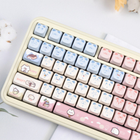 JCM MAO Profile Ear Keycaps Dye-Sub PBT Cat Keycaps for MX Switch Gaming Mechanical Keyboard GK75 Girl's gift
