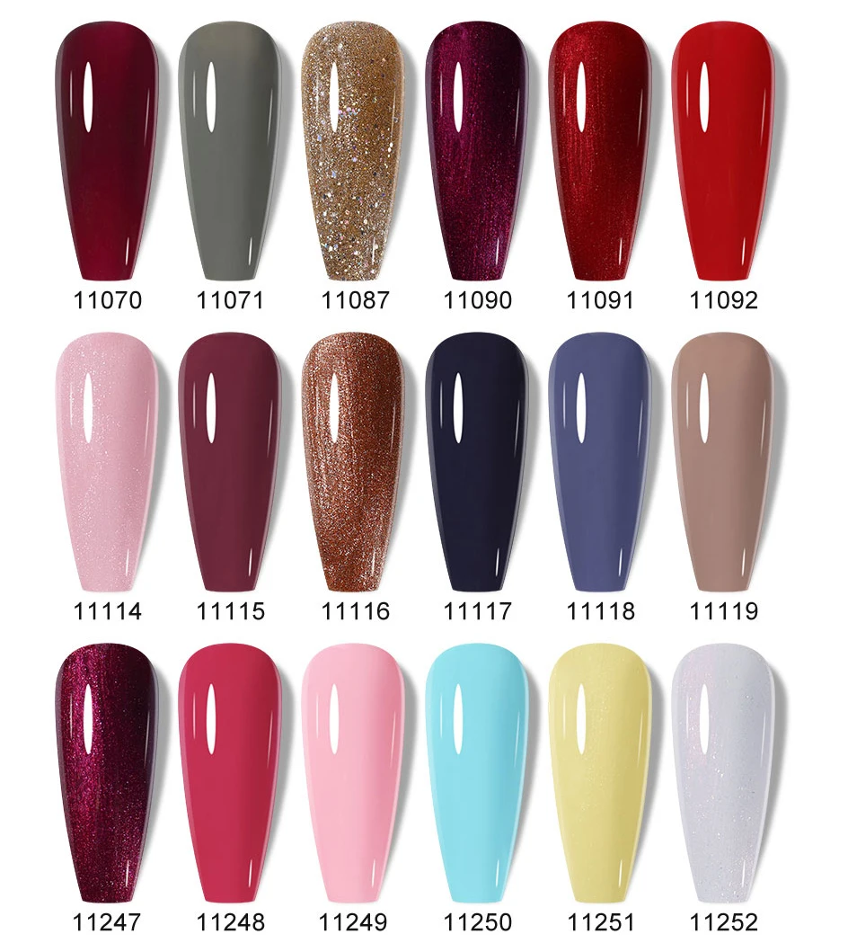 Clou Beaute 10/12/20/24-teiliges Gel-Nagellack-Set, 15ml Weißglasflasche, Nagelkunst-Kit, Semi-permanenter Gellack Nagellack – Detail 18
