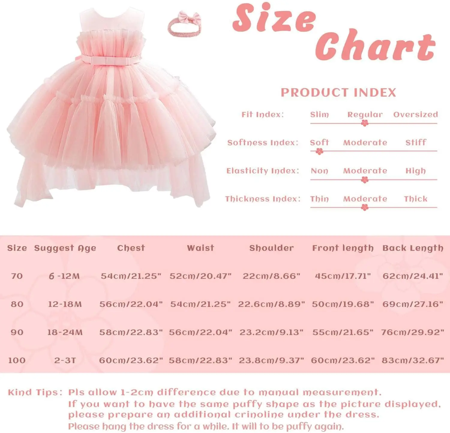 Chiffon strik pop bloemenmeisje jurk bruiloft, verjaardagsfeestje prinses schoonheidswedstrijd dansjurk, formele communiejurk voor kinderen