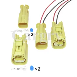 1 Set 2P 7C82-5524-70 7C83-5524-70 90980-11863 90980-11864 AC Assembly Car Solenoid Valve Connector Waterproof Socket for Accord