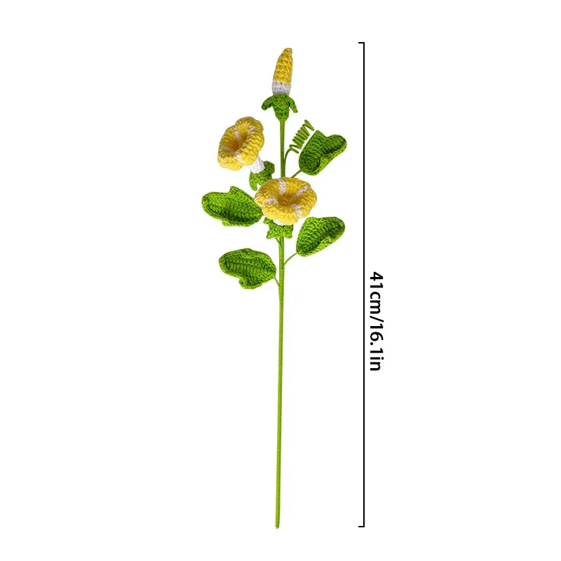 Handmade Knitting Artificial Flower Bouquet Artificial Morning Glory Finished Morning Glory Creative Flowers Home Decoration