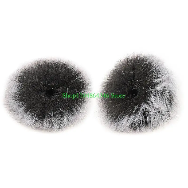 Microfono Parabrezza Pelliccia pelosa Antivento Muff Parabrezza Copertura Per Rode Boya Risvolto Lavalier Mic 5mm 10m Parabrezza