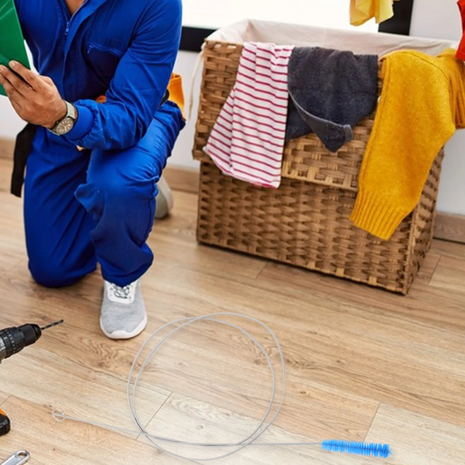 

2Pcs Flexible Hose Cleaning Brush Set Long Drain Pipe Unclogger Tool for Appliances Air Conditioner Aquarium Filter Machine