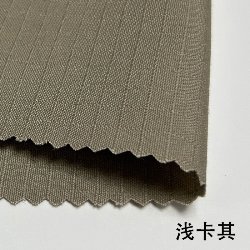 1.5M Wide Solid Color 65/35 Polyester-Cotton Checkered Fabric, 215GSM Waterproof Fabric for Workwear Cushion Tablecloth