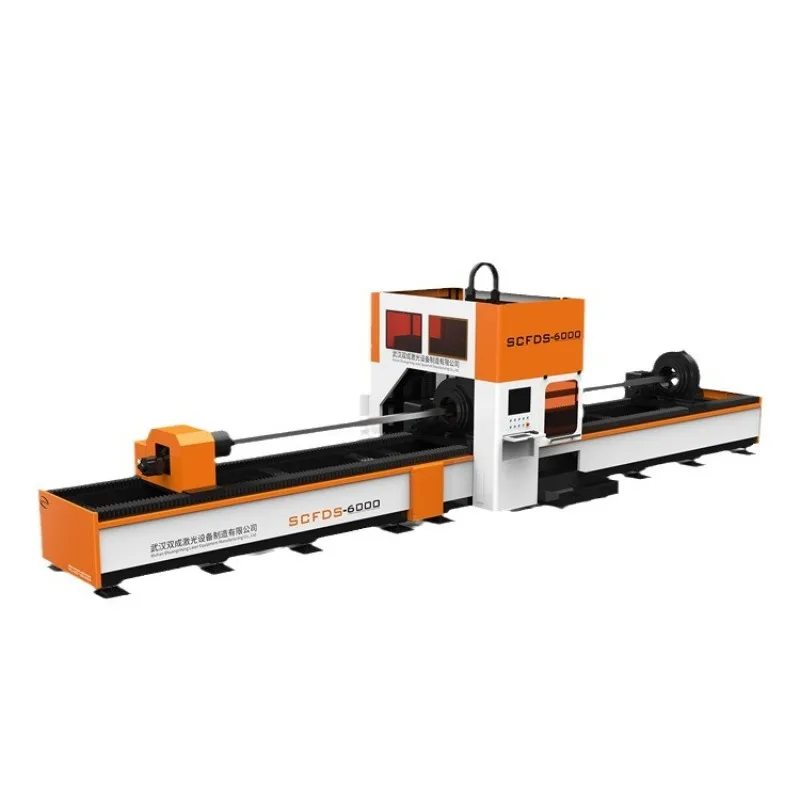 High Power Automatic Tube Cutting Machine 6000W Fiber Tube Cutter Heavy Bed Frame for Industrial Use