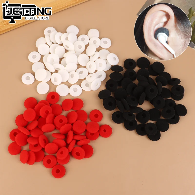 50Pcs Ear Pads For Headphones Foam 15mm Sponge Bluetooth Earphones Replacement Earphone Earpads Covers MP3 MP4 Moblie Phone