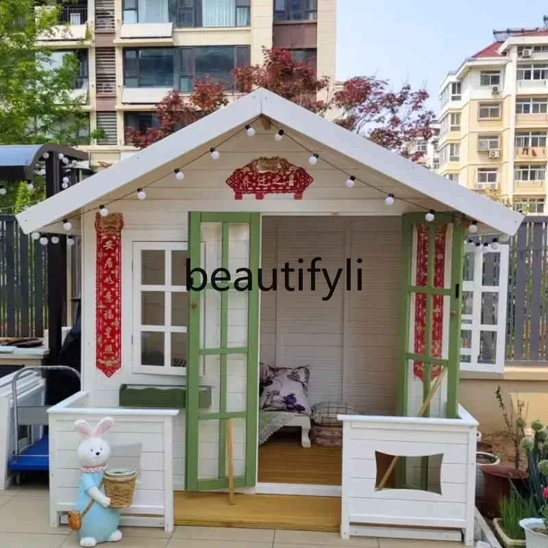 

ssK178 Outdoor courtyard wooden house storage room kiosk guard box sales tool room garden assembly bed and breakfast house