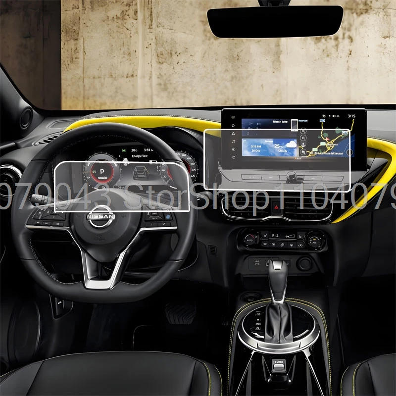 

Защитная пленка из закаленного стекла для Nissan Juke N-Sport 2024, 12,3-дюймовая автомобильная GPS-навигационная защитная пленка для радиоприемников и инструментов