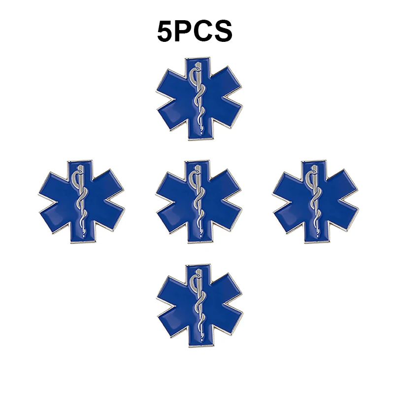 

1-100pcs Star of Life Lapel Pin Flag badge Brooch Pins Badges