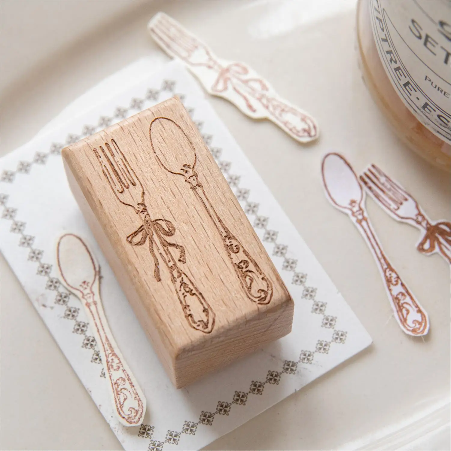 Fountain Candle Tableware Candle TablewarDesign Wooden Stamp DIY Craft Supplies Scrapbooking Material Stationery Seal for Hobby - view 4