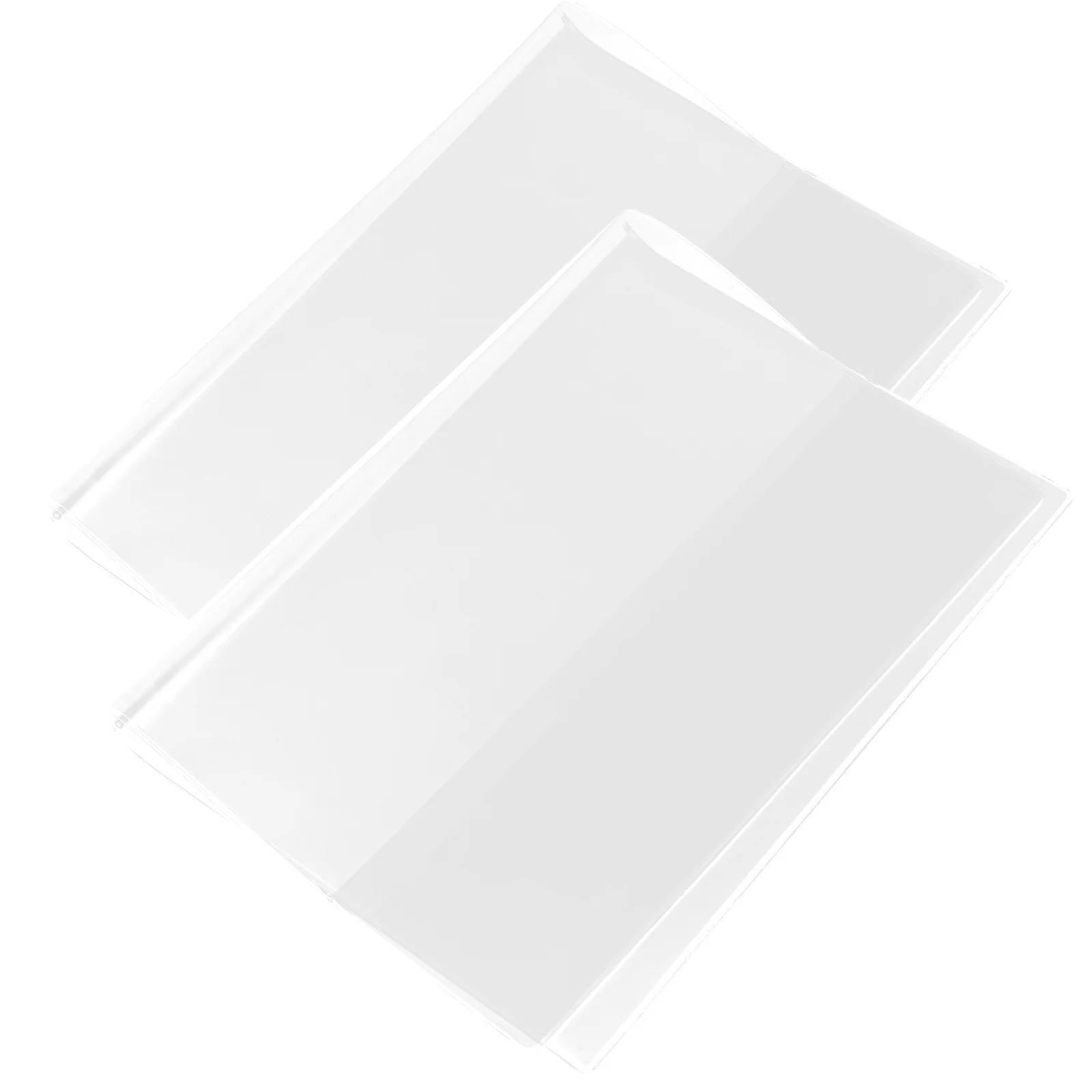 2Pcs PVC Protection Cover A5 Size Clear Book Film for Scrapbook Notebook Waterproof Dustproof Transparent Cover for Students