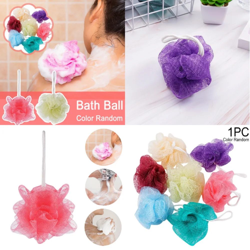 

Набор из 1/5/10 разноцветных губок-мочалок для душа и ванны, отшелушивающих шариков-люф для массажа и очищения тела, инструмент для ухода за собой для женщин