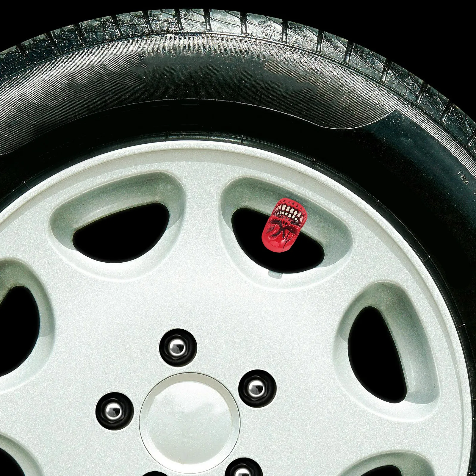 

4Pcs Skull Resin Car Tire Valve Caps Durable Universal Valve Stem Caps for Motorcycle Truck Stem Cap Car Accessories