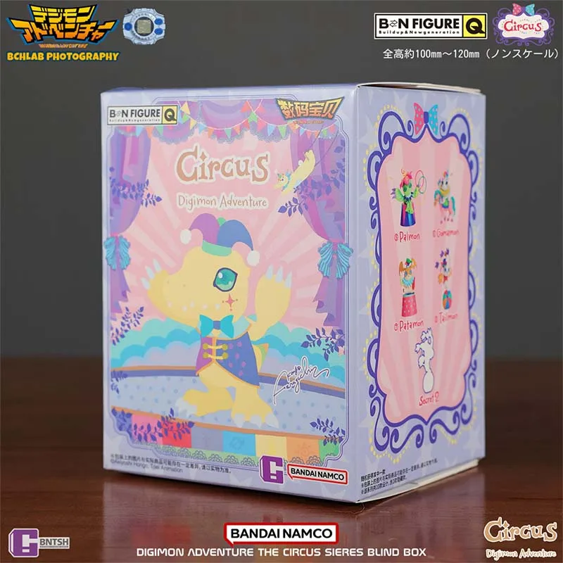 Bandai Digimon Gacha kapsułka pudełko z niespodzianką cyrk Tailmon Patamon Agumon Gabumon Piyomon Gashapon Anime figurka zabawka dla kolekcjonerów