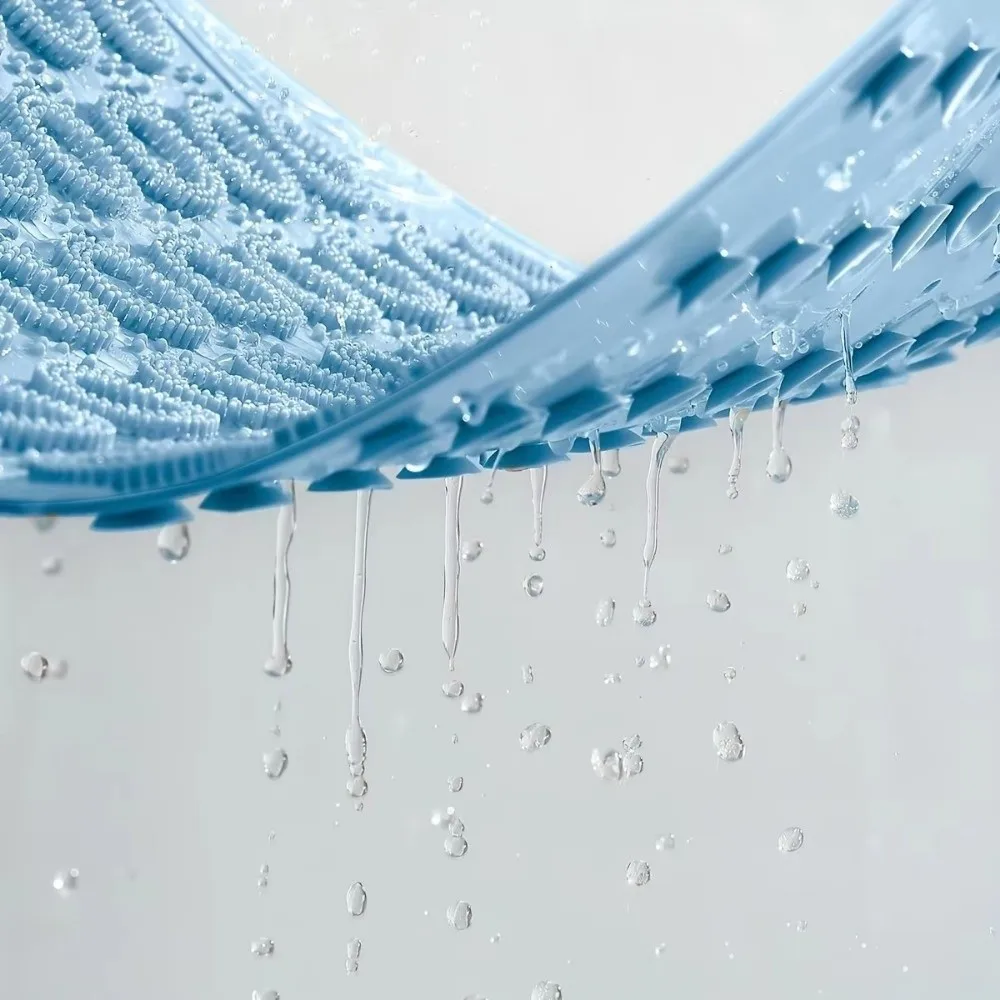 

New Non-Slip Massage Bath Mat Waterproof Round Foot Pad Machine Washable Suction Cup Bathroom Pad For Bathtub & Bathroom