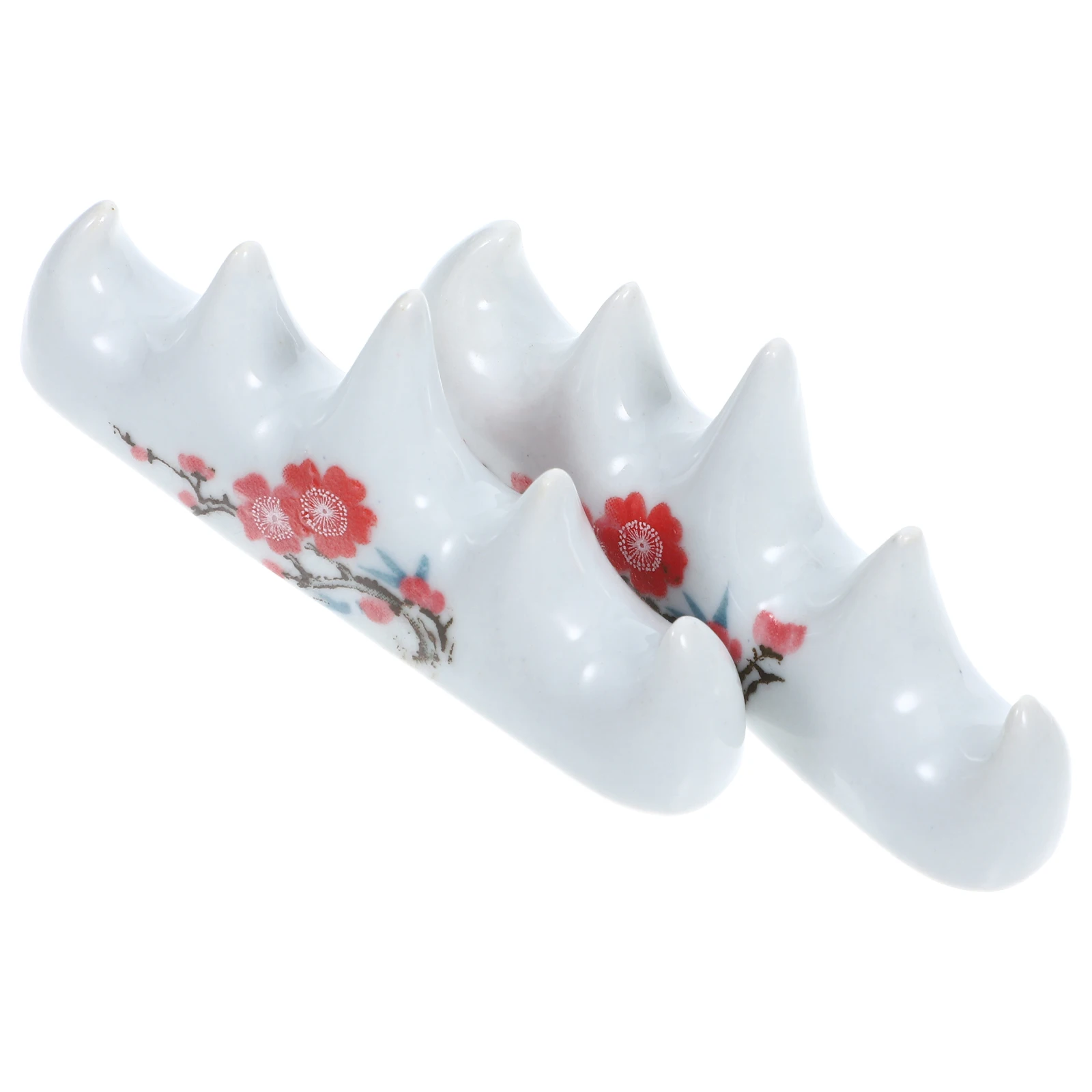

2Pcs Ceramic Calligraphy Brush Holder Plum Blossom Pattern Stable Anti-Slip Pen Stand Brush Pen Rest Calligraphy Supplies
