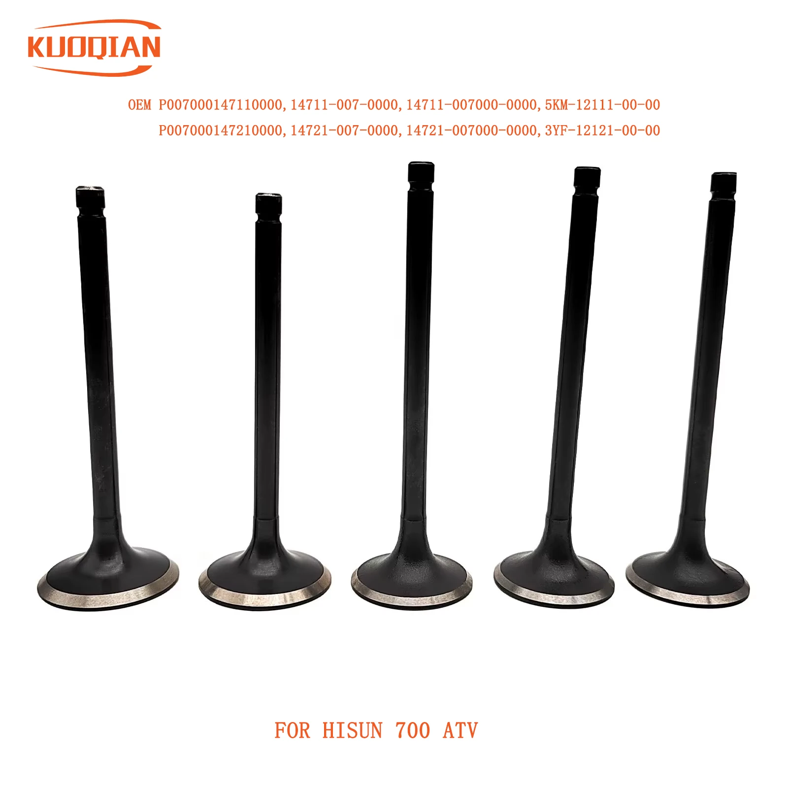 

1 SET Intake Valve Exhaust Valve FOR HISUN 700 ATV SPARE PART 14711-007000-0000 14721-007000-0000 5PCS